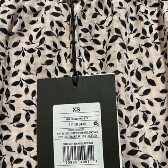 Who What Wear Women's Dress XS Ruffle Mini Half Sleeve Tiered Pink Black New - Picture 15 of 15